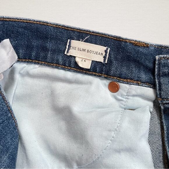 Madewell Womens The Slim Boyjean 26 Brinville Wash: Rip and Repair Edition Basic - Picture 4 of 11